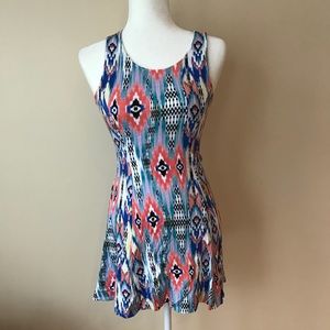Tribal jersey skater dress
